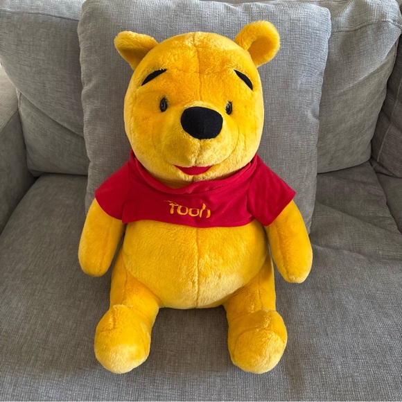 Vintage MATTEL Disney Winnie the Pooh 20" Large Seated Plush Stuffed Bear - Picture 1 of 8